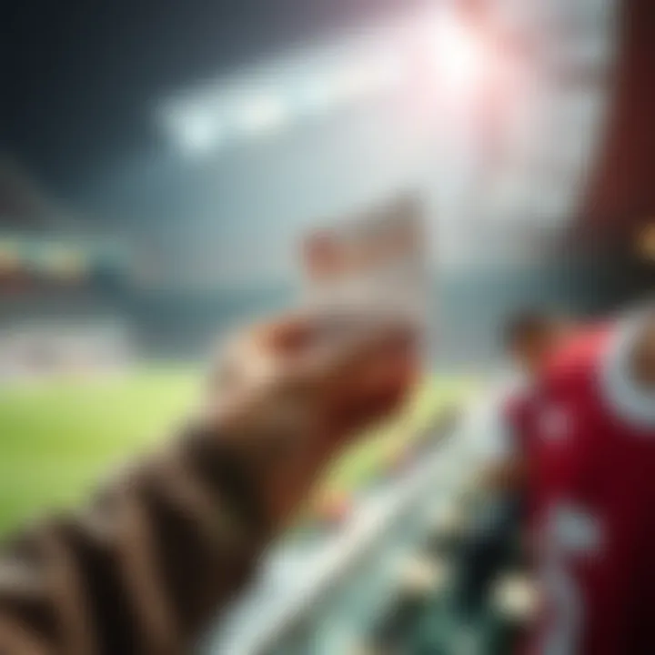 A hand holding a betting slip