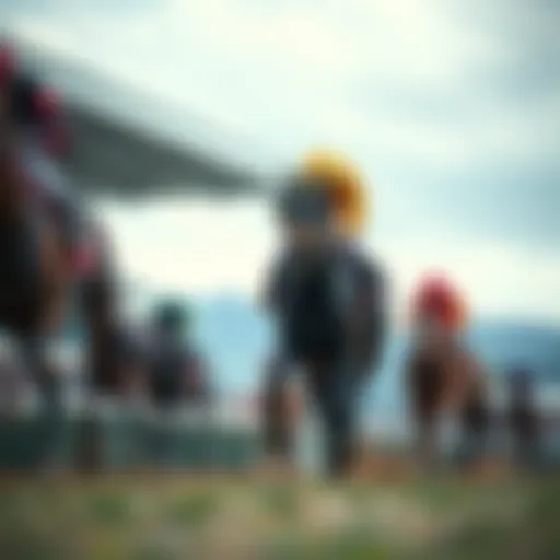 A racehorse galloping on a track