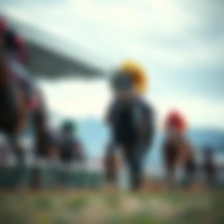 A racehorse galloping on a track