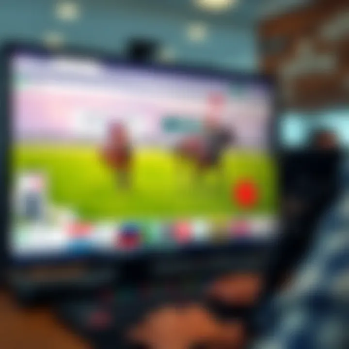 A computer screen displaying a horse racing website