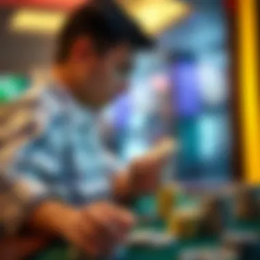 Abstract concept of gambling addiction