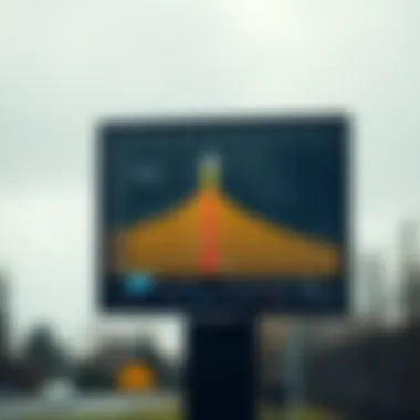 Weather forecast chart showing temperature variations