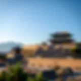 Stunning view of Gyeongju's historical landmarks under clear blue skies
