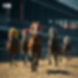 Historical depiction of Korean horse racing