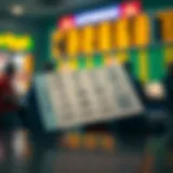 Illustration of lottery ticket and sports betting odds