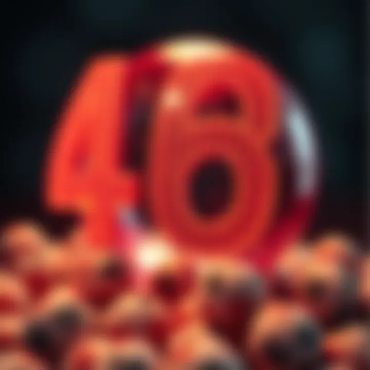 Abstract representation of lottery numbers