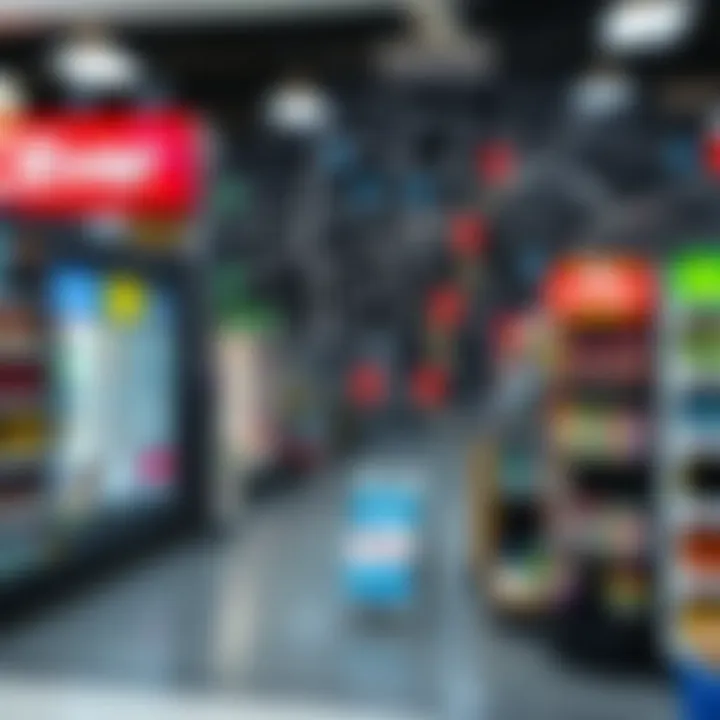 An informative map highlighting locations of nearby lottery retailers.