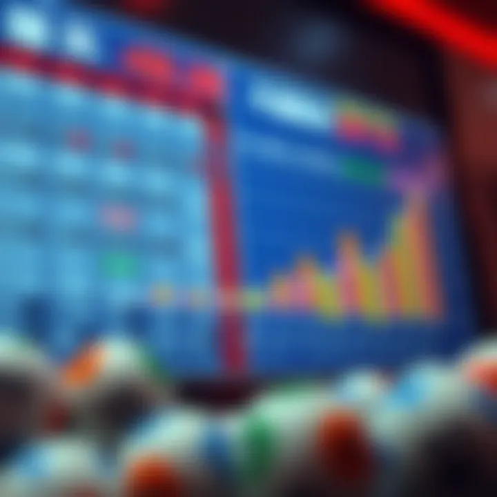 Statistical analysis chart of lottery numbers