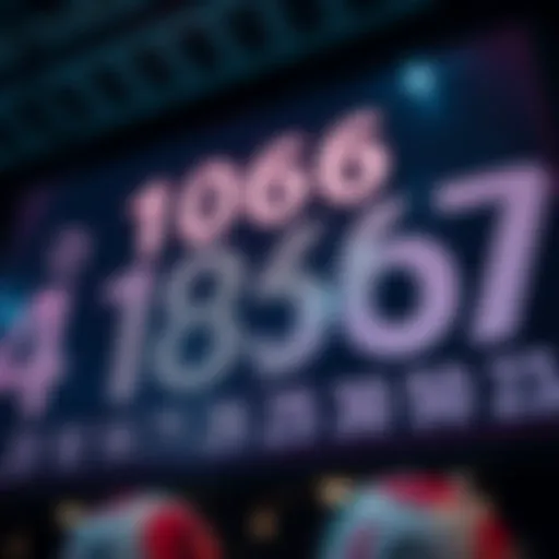 Visual representation of lottery numbers with a captivating design