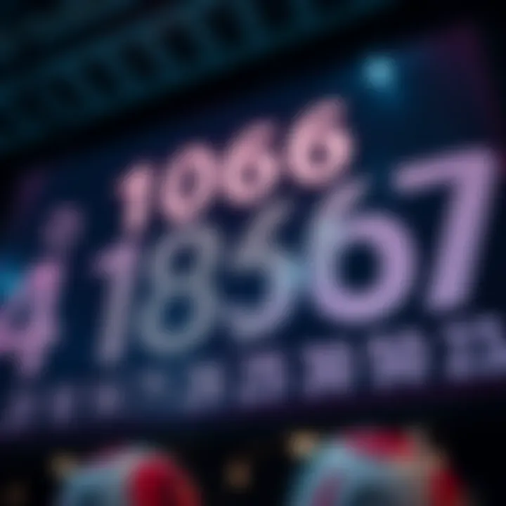 Visual representation of lottery numbers with a captivating design