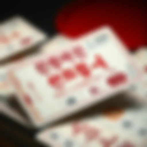 The intricate design of the Korean Lotto ticket showcasing unique patterns.