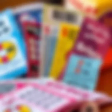 A collection of lottery tickets from various draws