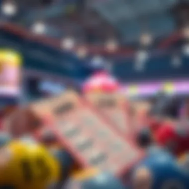 Conceptual illustration of lottery tickets and digital platforms