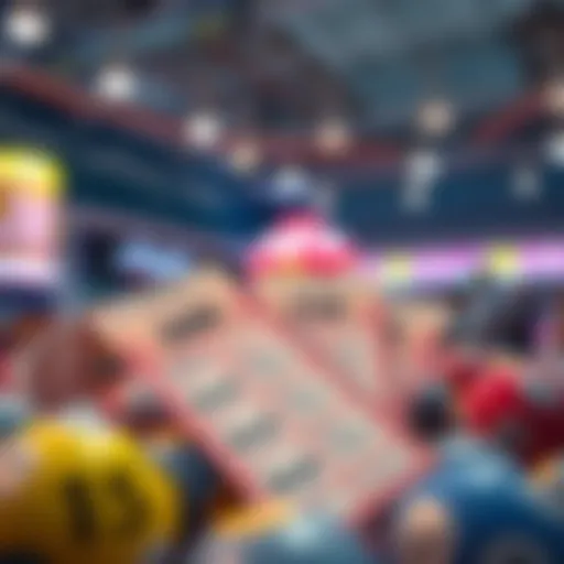 Conceptual illustration of lottery tickets and digital platforms