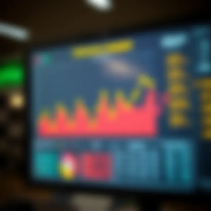 Statistical analysis on lottery outcomes depicted on a digital screen