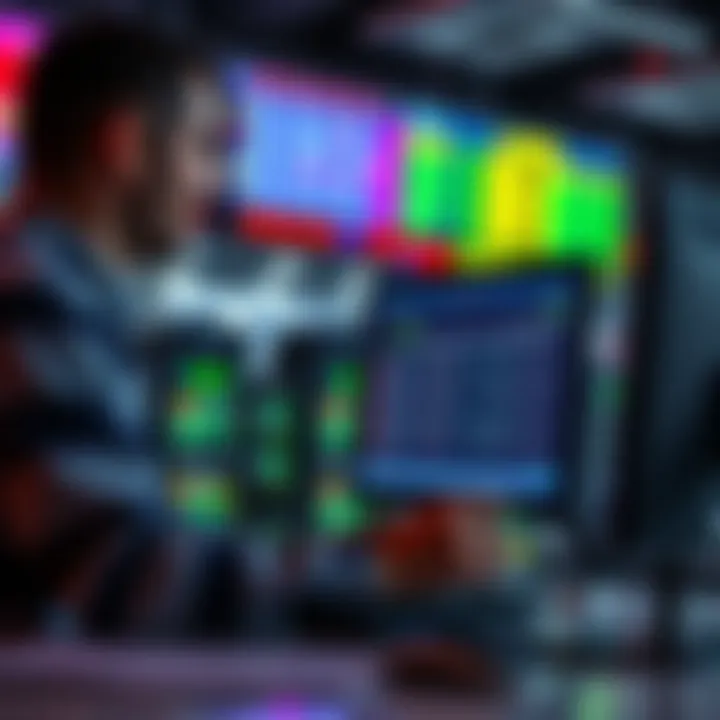 A person analyzing lottery statistics on a computer