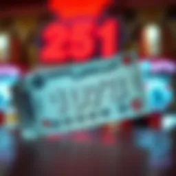 Lotto ticket with winning numbers displayed