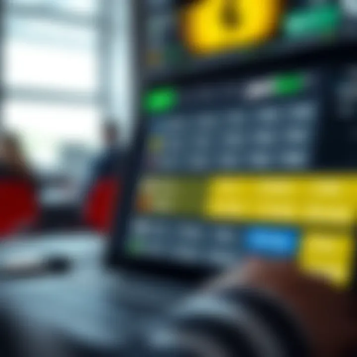 A digital interface showcasing a betting site with various options available.