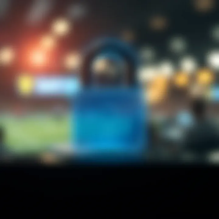 A secure lock symbol representing safety in online betting transactions.