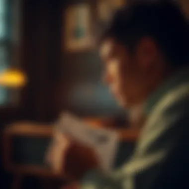 A person reflecting on their horoscope reading