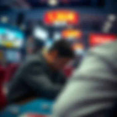 Visual representation of signs of gambling addiction