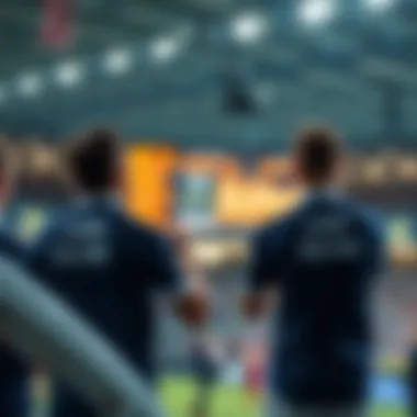 Visual representation of data analytics in sports broadcasting