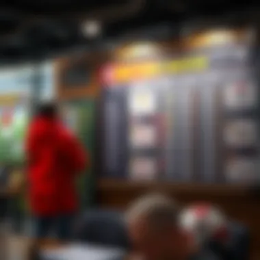 A thoughtful strategy board with betting options